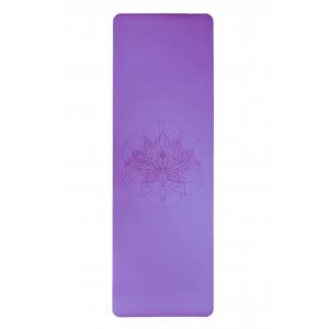 Lótuszos jógamatrac természtes PU gumi bevonattal/ lila